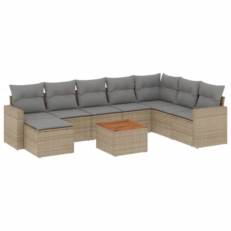 Modulaire tuinbanken in beige materiaal en gepoedercoat staal - Modulaire tuinbanken