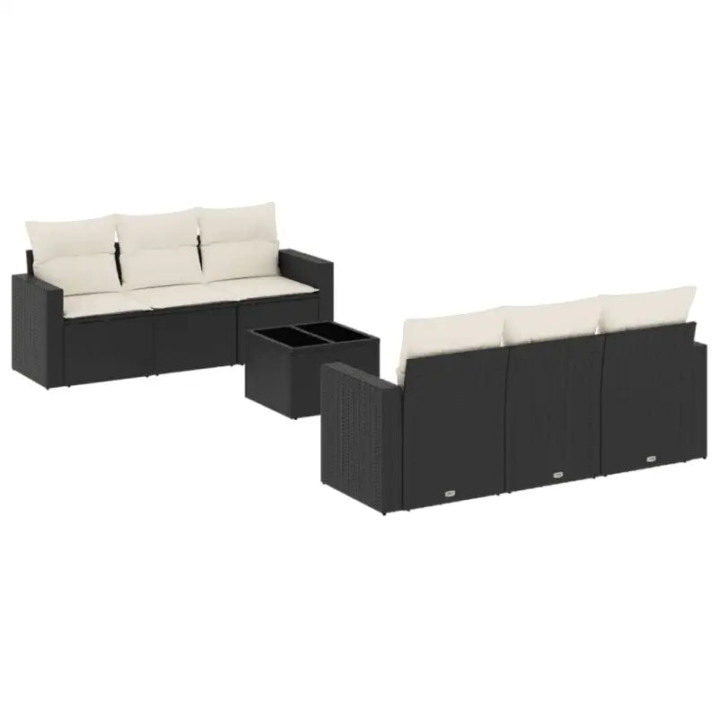 Modulaire tuinbanken in zwart materiaal en gepoedercoat staal - Modulaire tuinbanken
