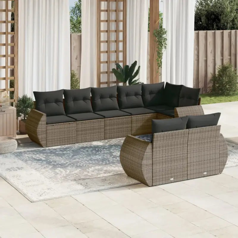 Modulaire tuinbanken in zwart materiaal met gepoedercoat staal afmetingen - Grijs / 1 / Zonder tafel - Modulaire
