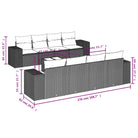 Modulaire tuinbanken in zwart materiaal met gepoedercoat staal afmetingen - Modulaire tuinbanken