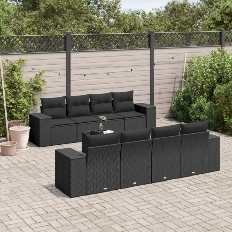 Modulaire tuinbanken in zwart materiaal met gepoedercoat staal afmetingen - Zwart / 1 - Modulaire tuinbanken