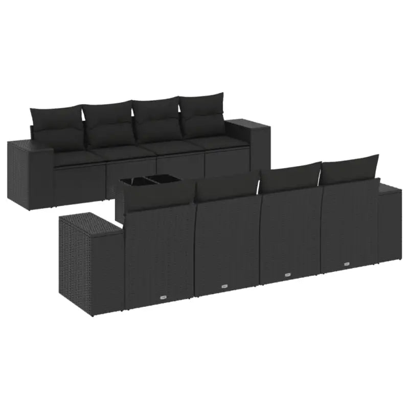 Modulaire tuinbanken in zwart materiaal met gepoedercoat staal afmetingen - Modulaire tuinbanken