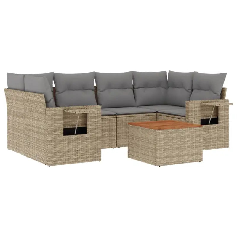 Modulaire tuinbanken met beige materiaal en gepoedercoat staal instellingen - Modulaire tuinbanken