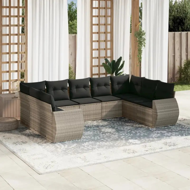 Modulaire tuinbanken met beige materiaal en gepoedercoat staal Afmetingen - Lichtgrijs / 1 / Zonder tafel - Modulaire