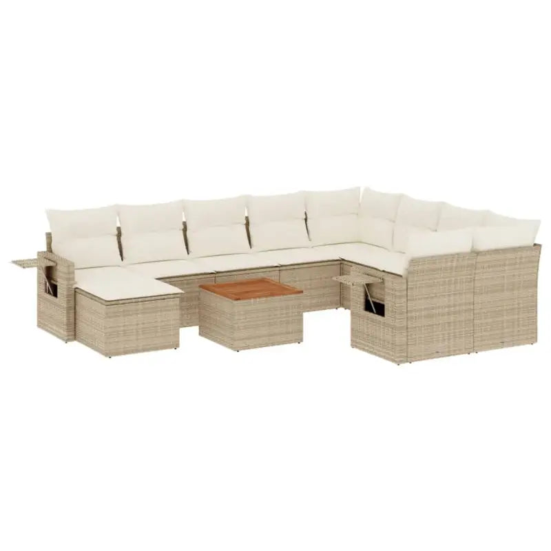 Modulaire tuinbanken met beige materiaal en gepoedercoat staal afmetingen - Modulaire tuinbanken
