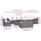 Modulaire tuinbanken met beige materiaal en gepoedercoat staal afmetingen - Modulaire tuinbanken