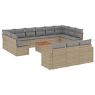 Modulaire tuinbanken met beige materiaal en gepoedercoat staal afmetingen - Modulaire tuinbanken