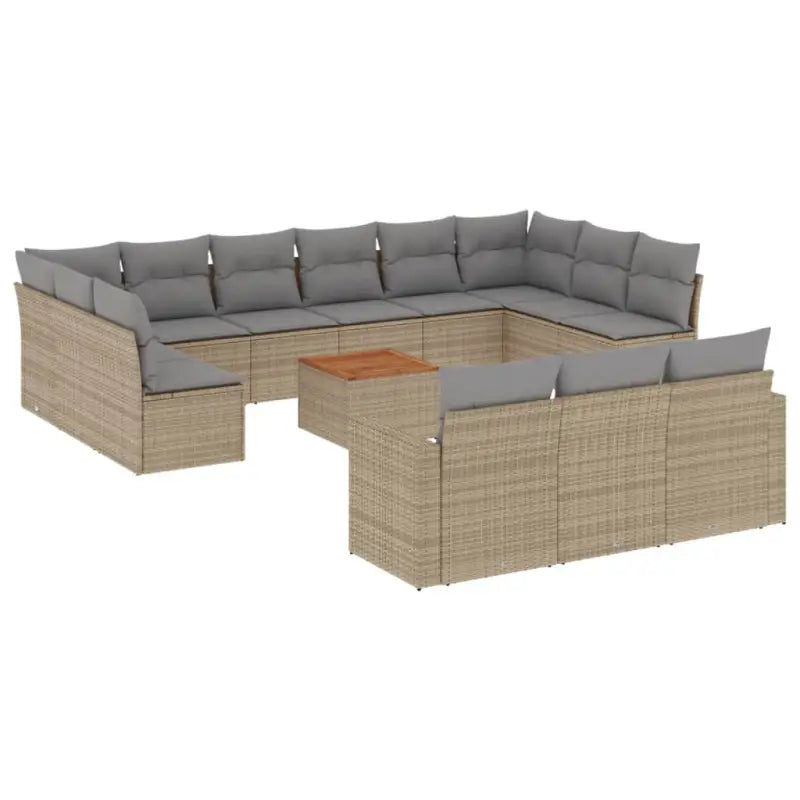 Modulaire tuinbanken met beige materiaal en gepoedercoat staal afmetingen - Modulaire tuinbanken