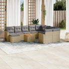 Modulaire tuinbanken met beige materiaal en gepoedercoat staal - Modulaire tuinbanken