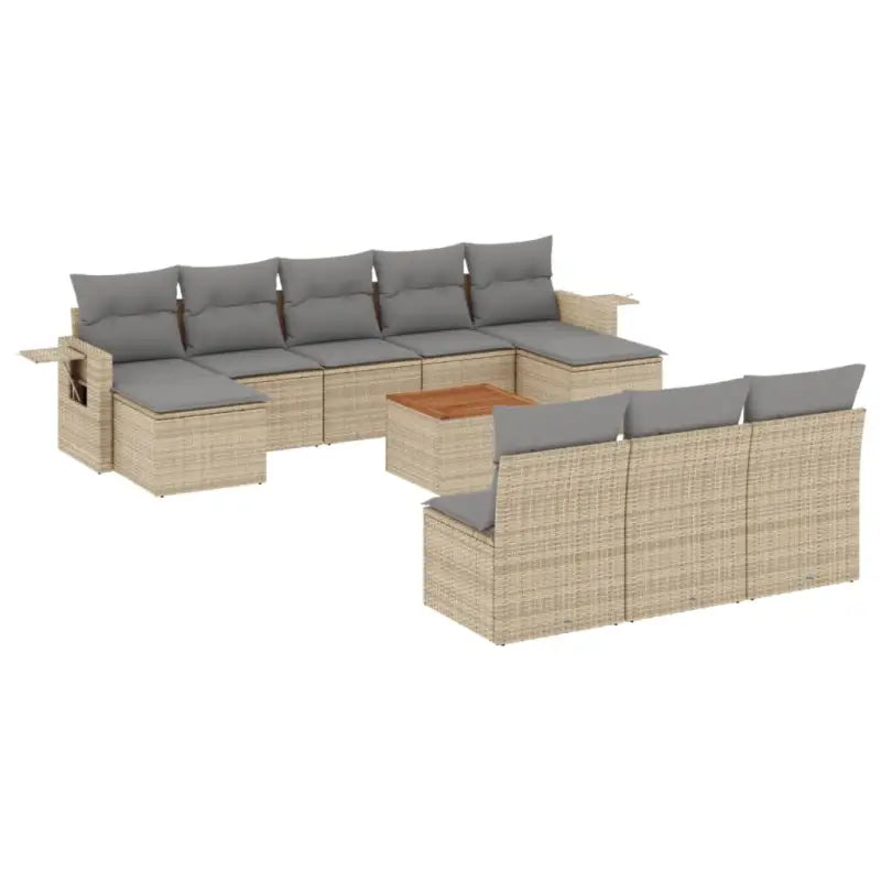 Modulaire tuinbanken met beige materiaal en gepoedercoat staal afmetingen - Modulaire tuinbanken