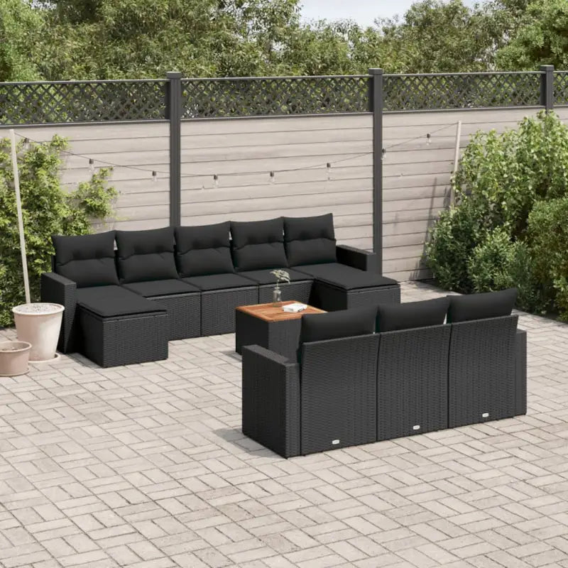 Modulaire tuinbanken met beige materiaal en gepoedercoat staal afmetingen - Zwart / 11 - Modulaire tuinbanken