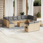 Modulaire tuinbanken met beige materiaal en gepoedercoat staal - Modulaire tuinbanken