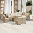 Modulaire tuinbanken met beige materiaal en gepoedercoat staal afmetingen - beige en crèmekleurig / 1 - Modulaire