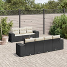 Modulaire tuinbanken met beige materiaal en gepoedercoat staal afmetingen - Zwart en crème / 1 - Modulaire tuinbanken
