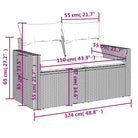 Modulaire tuinbanken met beige materiaal en gepoedercoat staal afmetingen - Modulaire tuinbanken