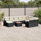 Modulaire tuinbanken met beige materiaal en gepoedercoat staal afmetingen - Zwart en crème / 1 - Modulaire tuinbanken