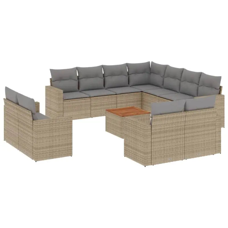 Modulaire tuinbanken met beige materiaal en gepoedercoat staal - Modulaire tuinbanken
