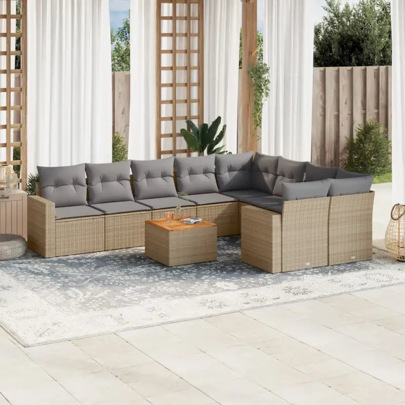 Modulaire tuinbanken met beige materiaal en gepoedercoat staal afmetingen - Modulaire tuinbanken