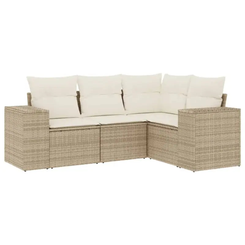 Modulaire tuinbanken met beige materiaal en gepoedercoat staal afmetingen - Modulaire tuinbanken