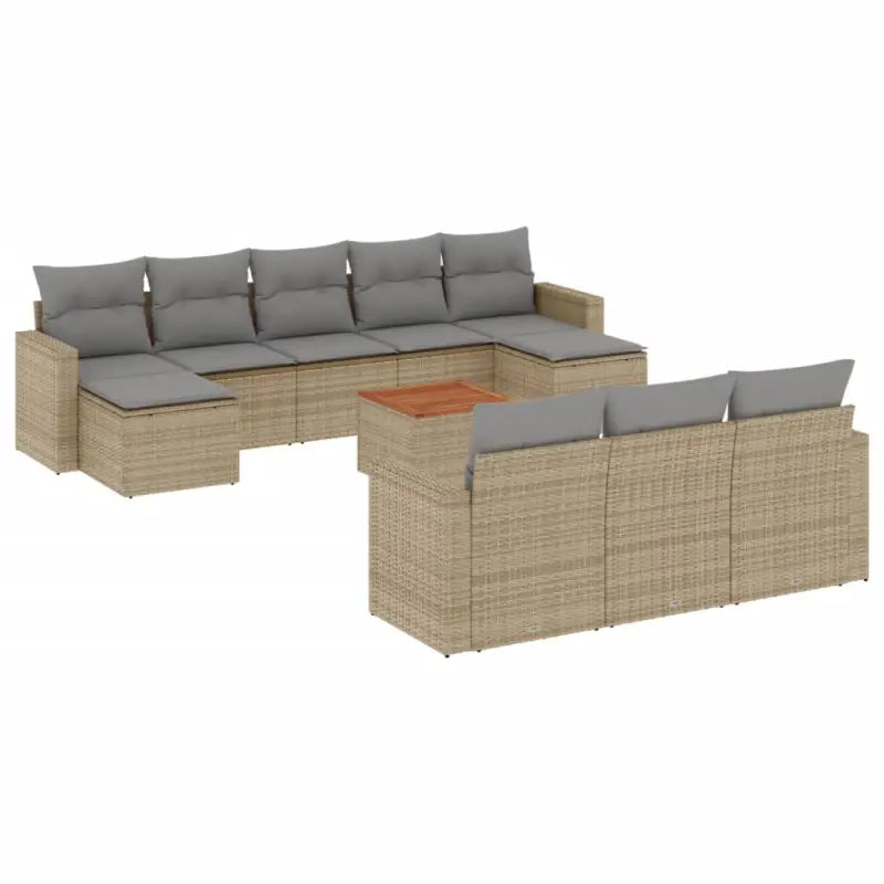 Modulaire tuinbanken met beige materiaal en gepoedercoat staal afmetingen - Modulaire tuinbanken