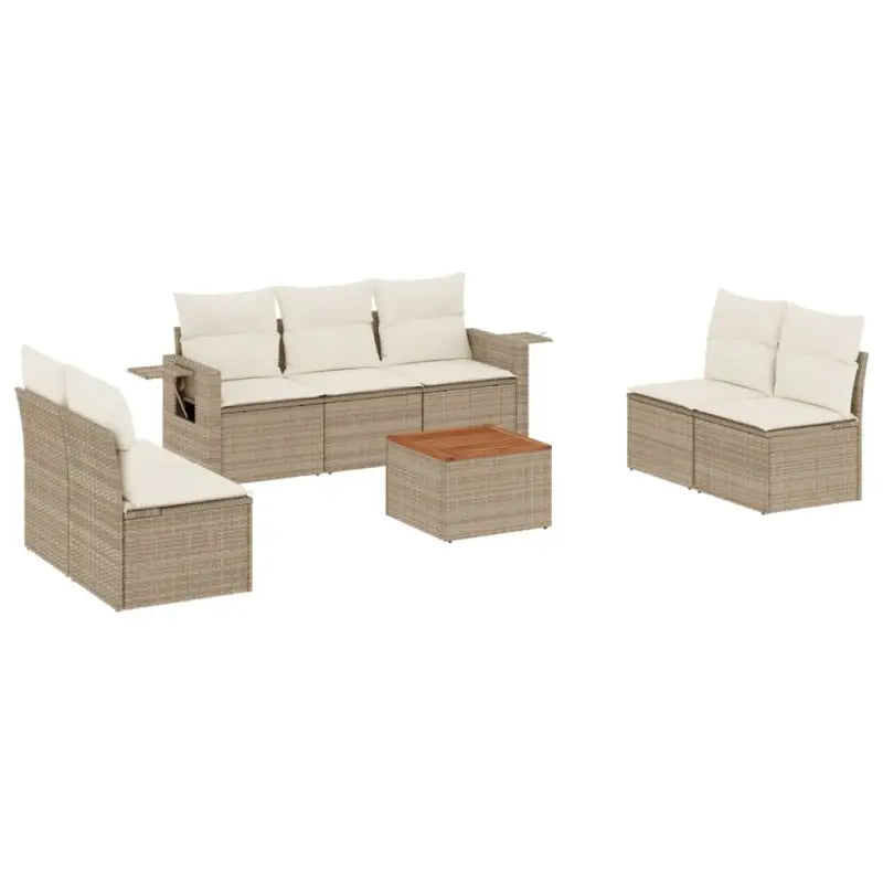 Modulaire tuinbanken met beige materiaal en gepoedercoat staal - Modulaire tuinbanken