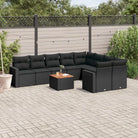 Modulaire tuinbanken met beige materiaal en gepoedercoat staal afmetingen - Zwart / 1 / 5x midden + Tafel + 2x hoek