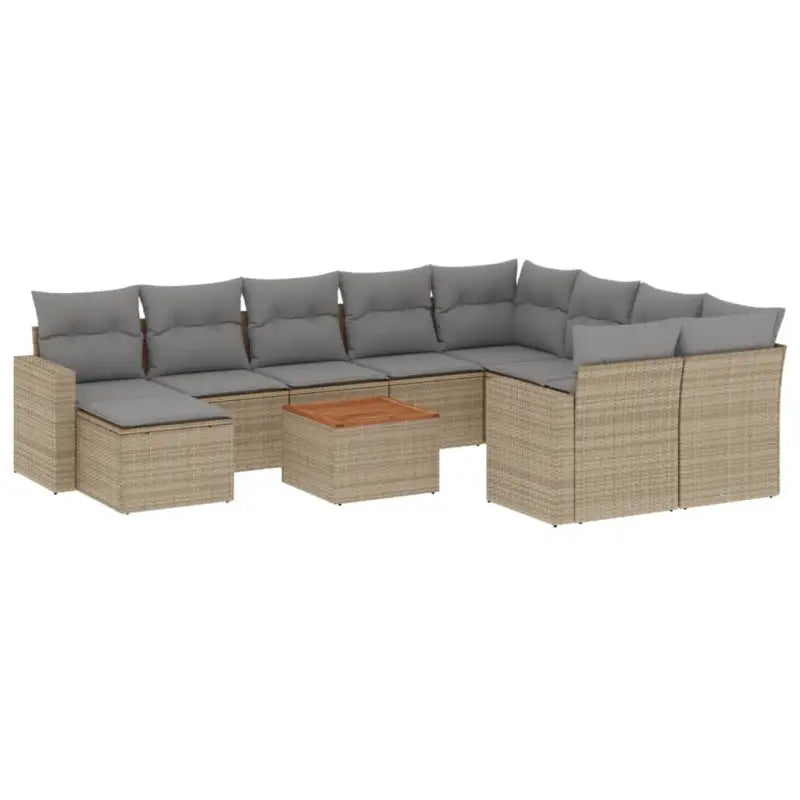 Modulaire tuinbanken met beige materiaal en gepoedercoat staal - Modulaire tuinbanken