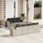 Modulaire tuinbanken met beige materiaal en gepoedercoat staal afmetingen - Lichtgrijs / 1 - Modulaire tuinbanken