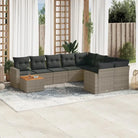 Modulaire tuinbanken met beige materiaal en gepoedercoat staal afmetingen - Grijs / 1 / Tafel + 2x hoek + 5x midden