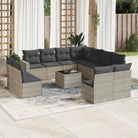 Modulaire tuinbanken met beige materiaal en gepoedercoat staal - Lichtgrijs / 1 / Met tafel - Modulaire tuinbanken