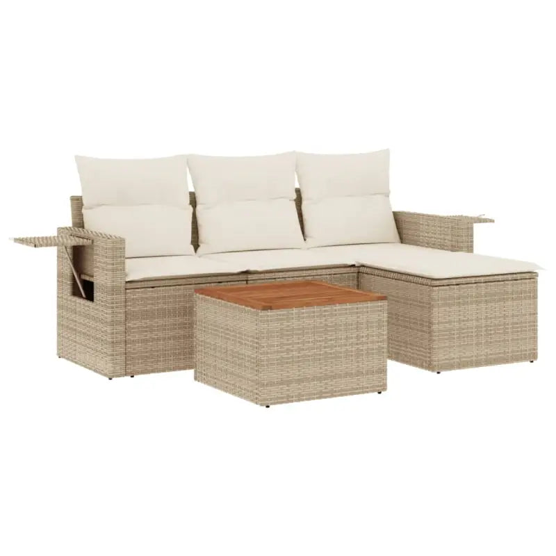 Modulaire tuinbanken met beige materiaal en gepoedercoat staal - Modulaire tuinbanken