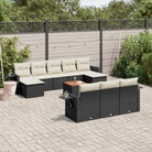 Modulaire tuinbanken met beige materiaal en gepoedercoat staal afmetingen - Zwart en crème / 1 - Modulaire tuinbanken