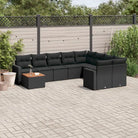 Modulaire tuinbanken met beige materiaal en gepoedercoat staal afmetingen - Zwart / 1 / Tafel + 2x hoek + 5x midden