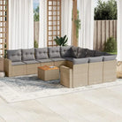 Modulaire tuinbanken met beige materiaal en gepoedercoat staal afmetingen - Beige en grijs / 12 - Modulaire tuinbanken