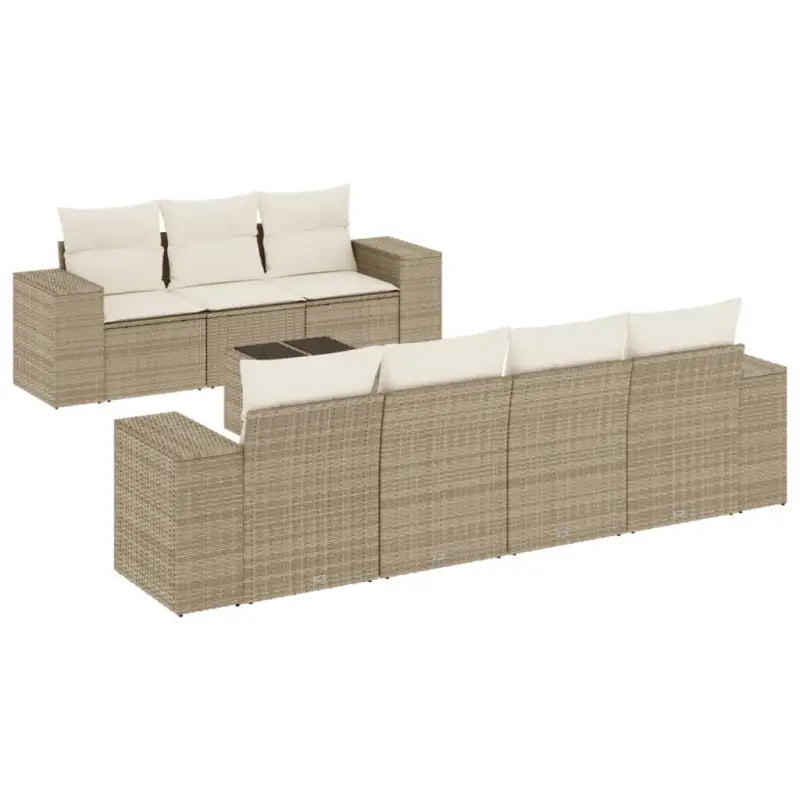 Modulaire tuinbanken met beige materiaal en gepoedercoat staal afmetingen - Modulaire tuinbanken
