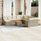 Modulaire tuinbanken met beige materiaal en gepoedercoat staal meerwaarde - beige en crèmekleurig / 12 - Modulaire
