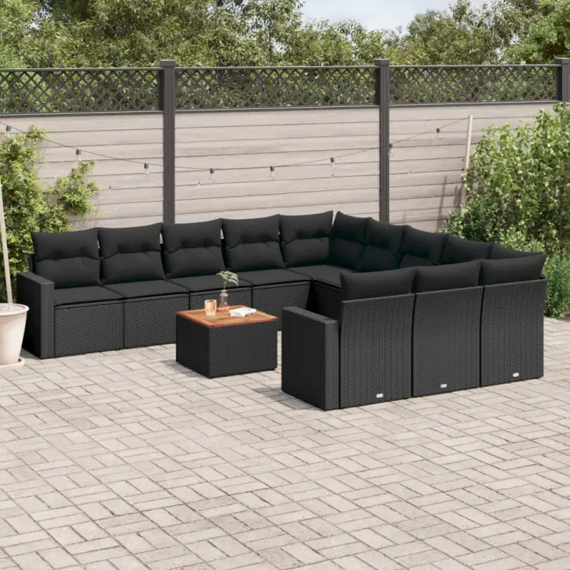 Modulaire tuinbanken met beige materiaal en gepoedercoat staal afmetingen - Zwart / 12 - Modulaire tuinbanken
