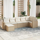 Modulaire tuinbanken met beige materiaal en gepoedercoat staal afmetingen - beige en crèmekleurig / 1 / Zonder tafel