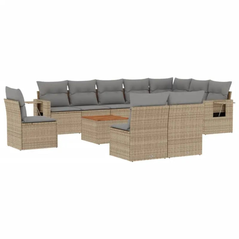 Modulaire tuinbanken met beige materiaal en gepoedercoat staal afmetingen - Modulaire tuinbanken