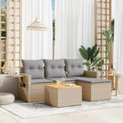 Modulaire tuinbanken met beige materiaal en gepoedercoat staal - Beige en grijs / 1 - Modulaire tuinbanken