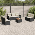 Modulaire tuinbanken met beige materiaal en gepoedercoat staal - Zwart en crème / 1 - Modulaire tuinbanken