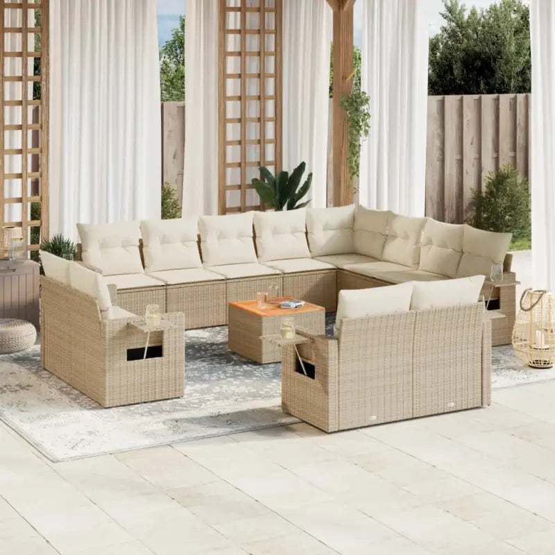 Modulaire tuinbanken met grijs materiaal en gepoedercoat staal afmetingen - beige en crèmekleurig / 1 - Modulaire