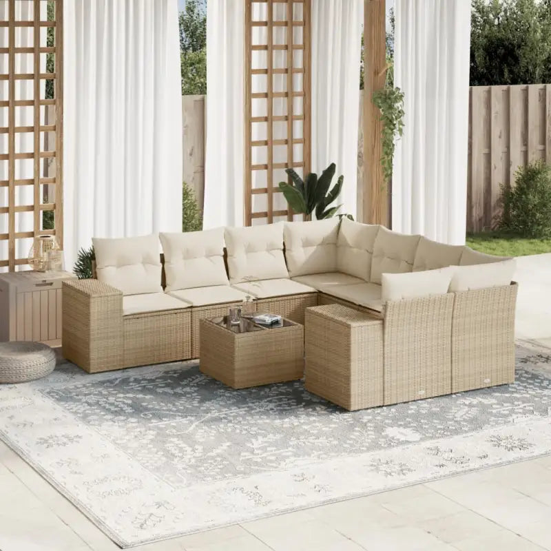 Modulaire tuinbanken met grijs materiaal en gepoedercoat staal afmetingen - beige en crèmekleurig / 1 - Modulaire