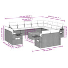 Modulaire tuinbanken met grijs materiaal en gepoedercoat staal afmetingen - Modulaire tuinbanken