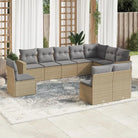 Modulaire tuinbanken met grijs materiaal en gepoedercoat staal afmetingen - Beige en grijs / 1 / Zonder tafel