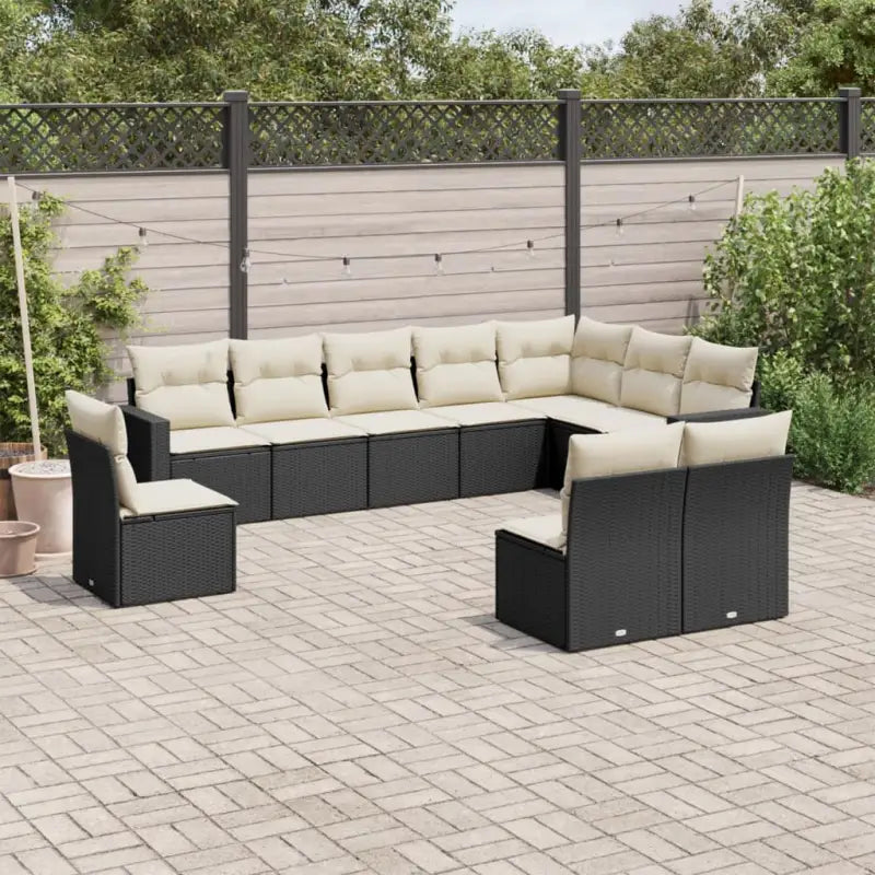 Modulaire tuinbanken met grijs materiaal en gepoedercoat staal afmetingen - Zwart en crème / 1 / Zonder tafel