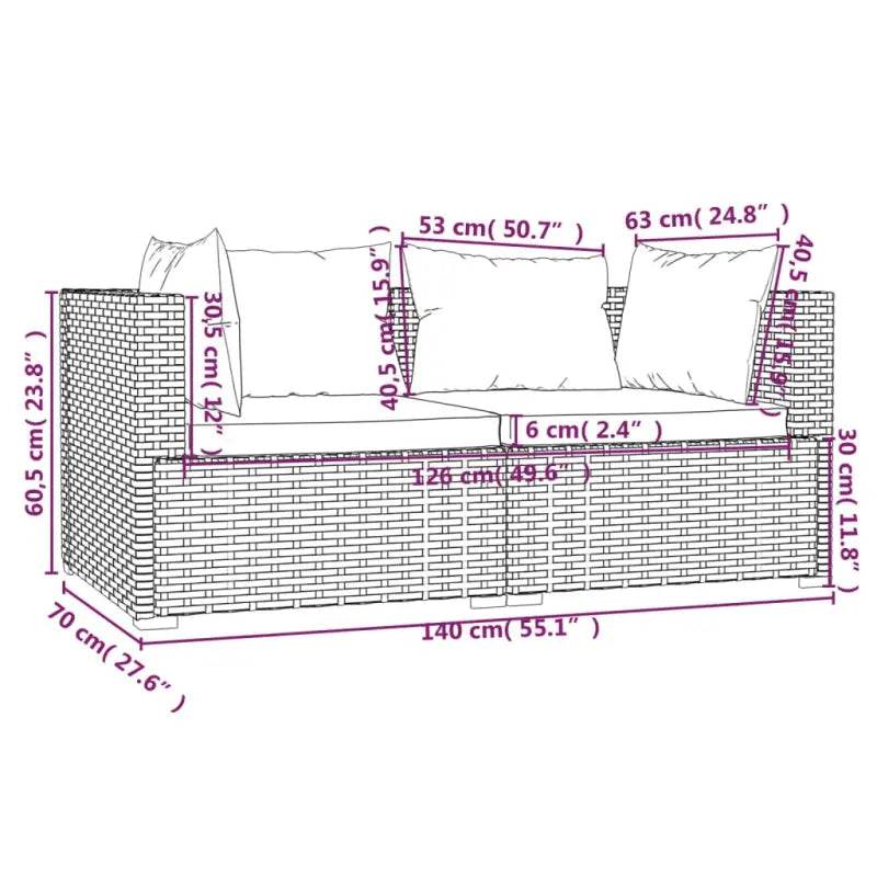 Modulaire tuinbanken met klein rugkussen voor comfortabele outdoor ontspanning - Modulaire tuinbanken