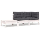 Modulaire tuinbanken met massief grenenhout en comfortabele rug- en zijkussen - Modulaire tuinbanken