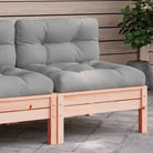 Modulaire tuinbanken met massief grenenhout en comfortabele rug- en zijkussen - Natuurlijk douglashout / 1 / Stoel