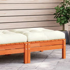 Modulaire tuinbanken met massief grenenhout en comfortabele rug- en zijkussen - Bruingrenen / 1 / Voetensteun